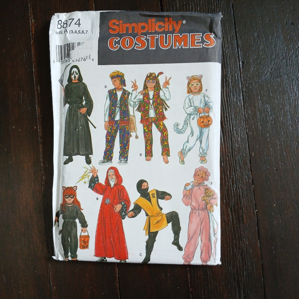 Simplicity Kids Costume Pattern 8874